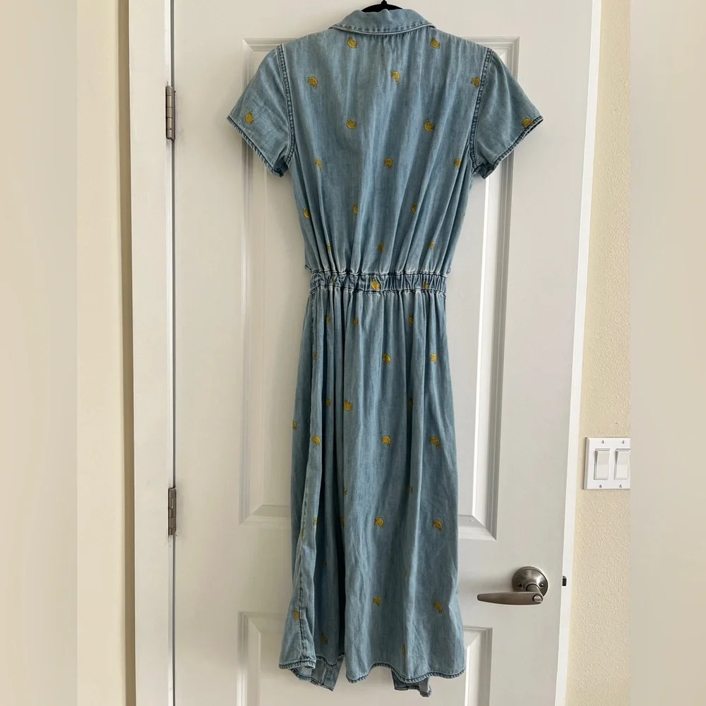 JUICY by Juicy Couture, size S, Chambray Dress with Banana Print - Picture 3 of 5